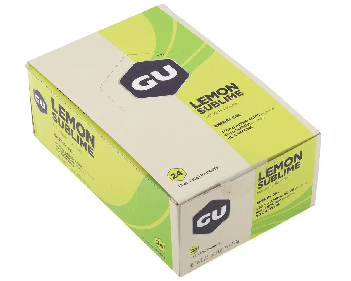 GU Energy Gel (Lemon Sublime) (24 | 1.1oz Packets)